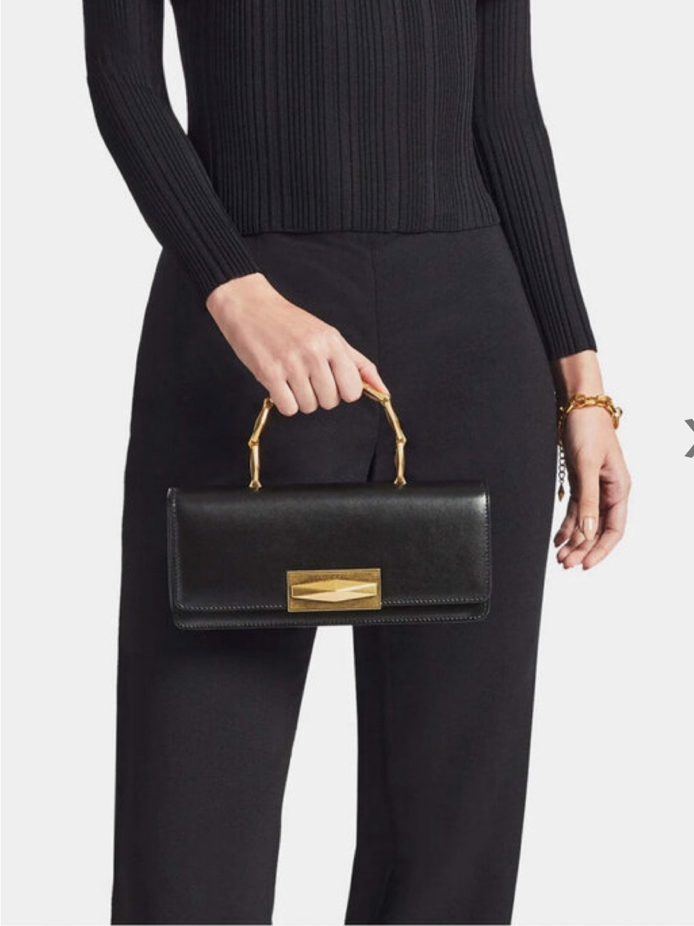 Jimmy Choo Diamond Chain Top Handle Bag in Calf Leather